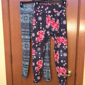 Justice 2 Pairs of Leggings Size Youth 16/18